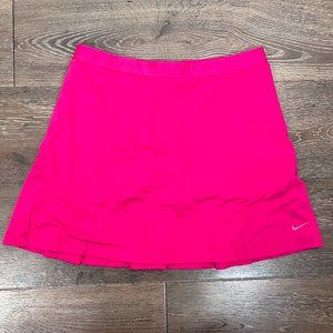 Nike Dri-Fit Womens Pink Mini Tennis Golf Skirt Active Pull-On Pleated Back XL